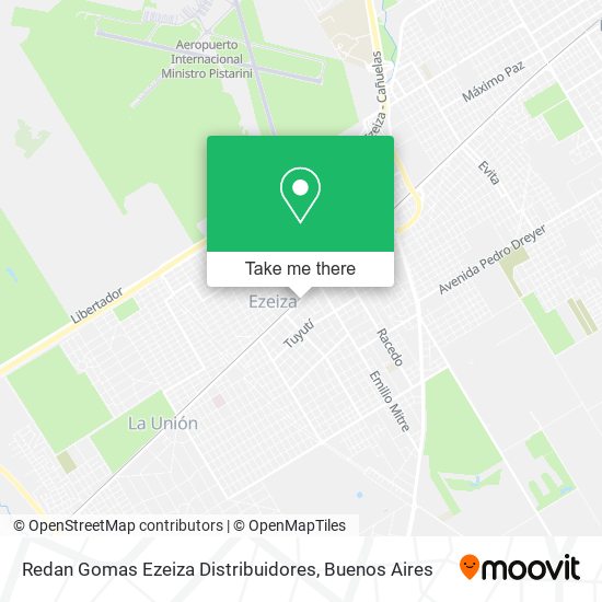 Redan Gomas Ezeiza Distribuidores map