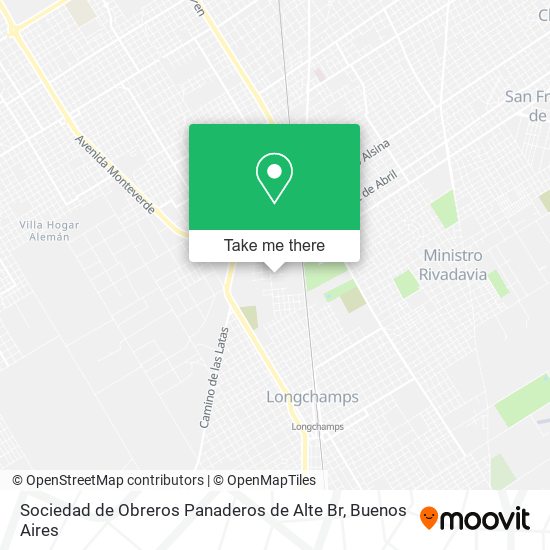 Mapa de Sociedad de Obreros Panaderos de Alte Br