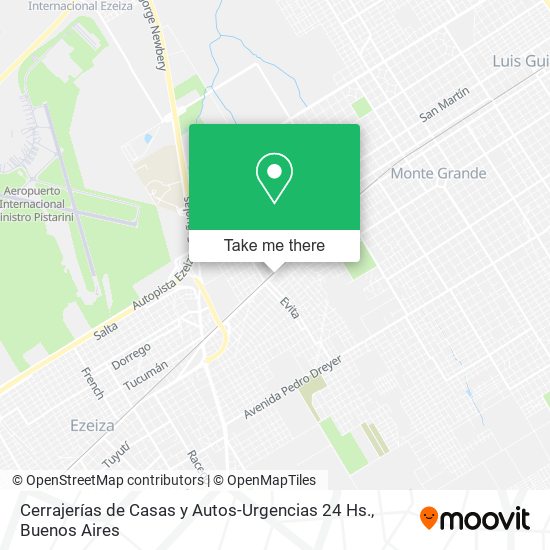 Mapa de Cerrajerías de Casas y Autos-Urgencias 24 Hs.