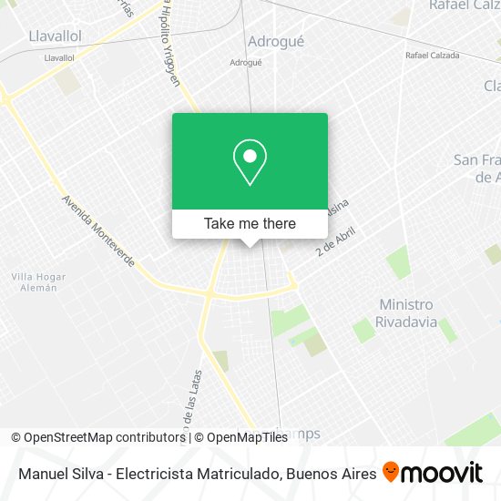 Mapa de Manuel Silva - Electricista Matriculado
