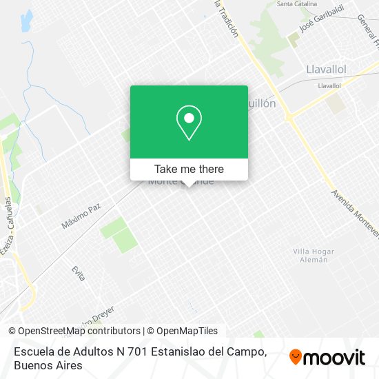 Mapa de Escuela de Adultos N 701 Estanislao del Campo