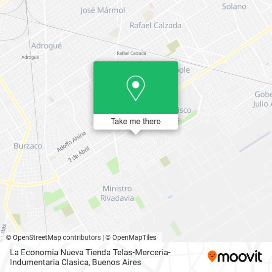 Mapa de La Economia Nueva Tienda Telas-Merceria-Indumentaria Clasica