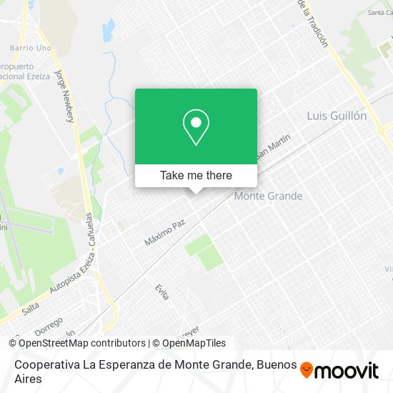 Cooperativa La Esperanza de Monte Grande map