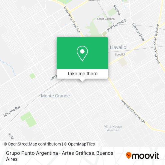 Grupo Punto Argentina - Artes Gráficas map