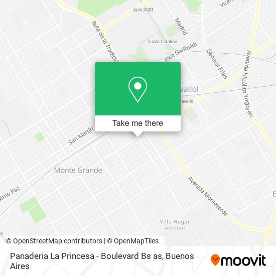 Panaderia La Princesa - Boulevard Bs as map