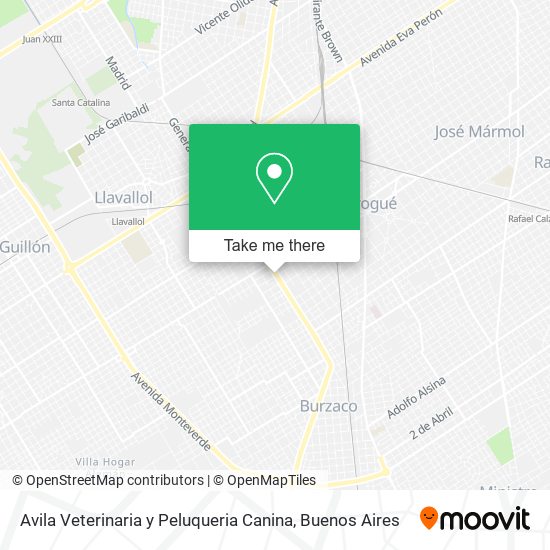 Mapa de Avila Veterinaria y Peluqueria Canina