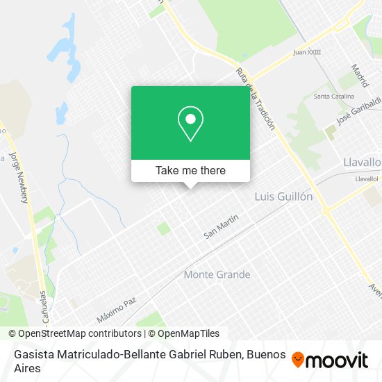 Gasista Matriculado-Bellante Gabriel Ruben map