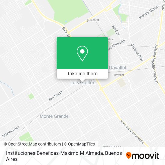 Instituciones Beneficas-Maximo M Almada map