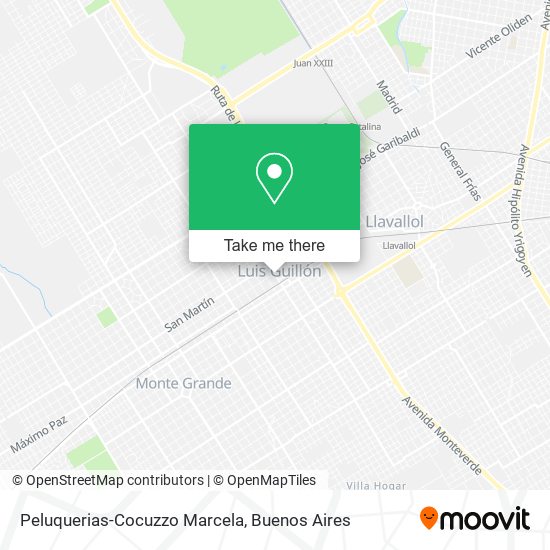 Mapa de Peluquerias-Cocuzzo Marcela