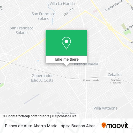 Planes de Auto Ahorro Mario López map