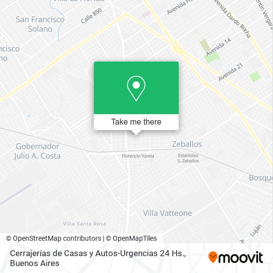 Cerrajerías de Casas y Autos-Urgencias 24 Hs. map