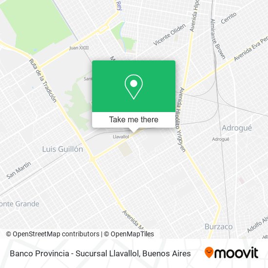 Banco Provincia - Sucursal Llavallol map