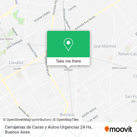 Cerrajerías de Casas y Autos-Urgencias 24 Hs map