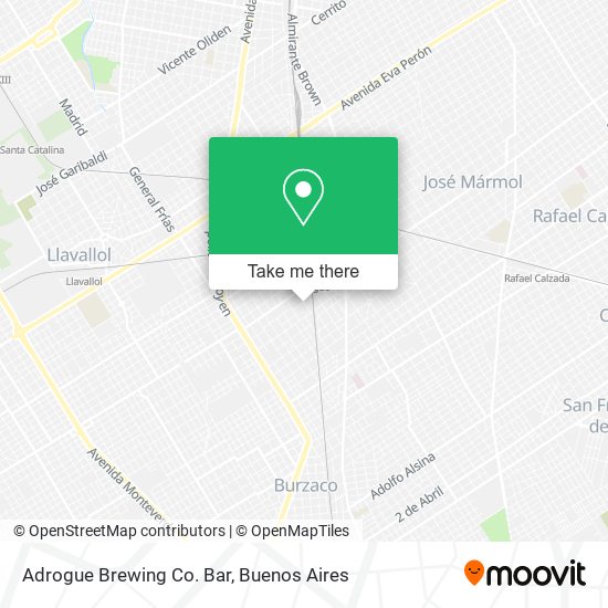 Mapa de Adrogue Brewing Co. Bar