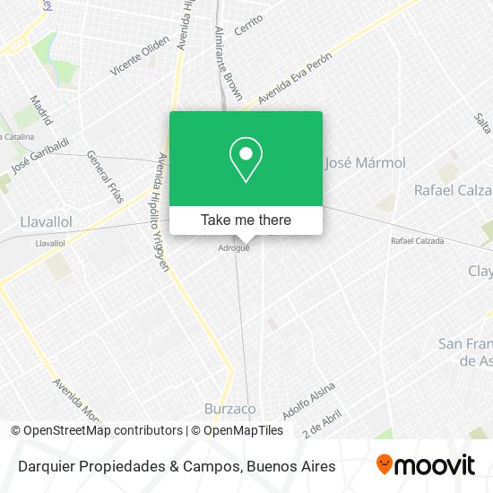 Darquier Propiedades & Campos map