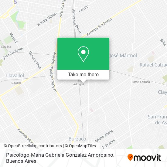 Psicologo-Maria Gabriela Gonzalez Amorosino map
