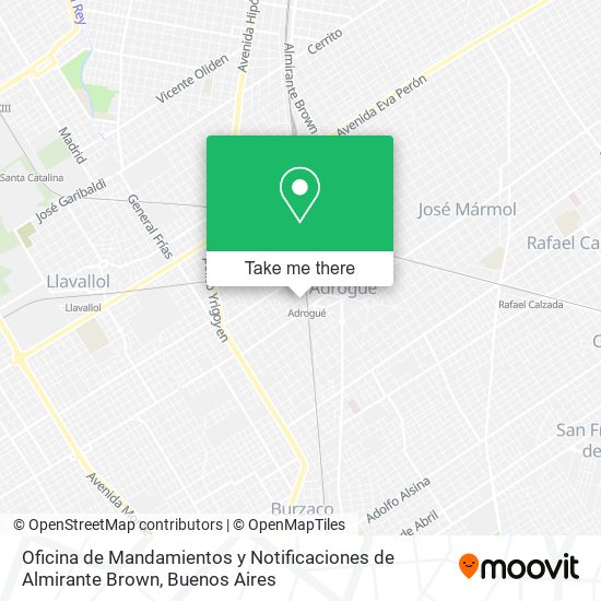 Oficina de Mandamientos y Notificaciones de Almirante Brown map