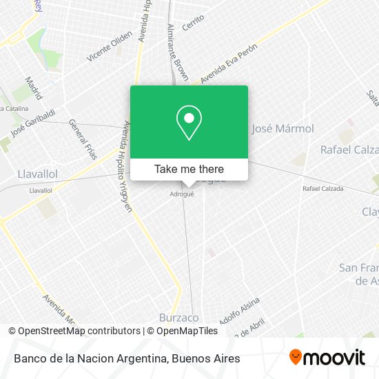 Banco de la Nacion Argentina map