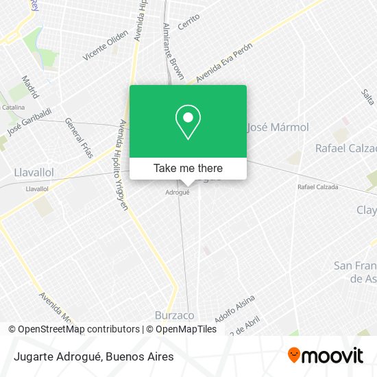 Jugarte Adrogué map
