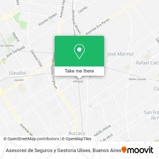 Mapa de Asesores de Seguros y Gestoria Ulises