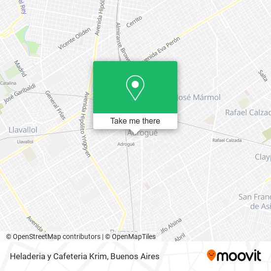 Mapa de Heladeria y Cafeteria Krim