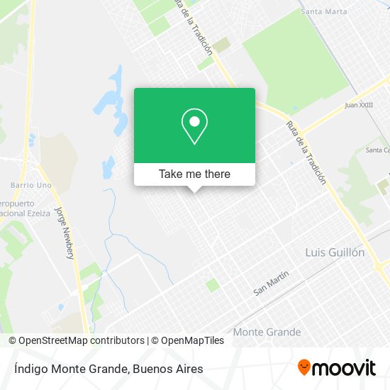 Índigo Monte Grande map