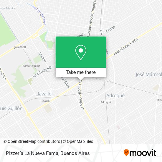 Pizzería La Nueva Fama map