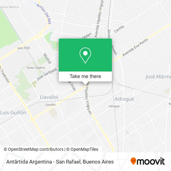 Antãrtida Argentina - San Rafael map