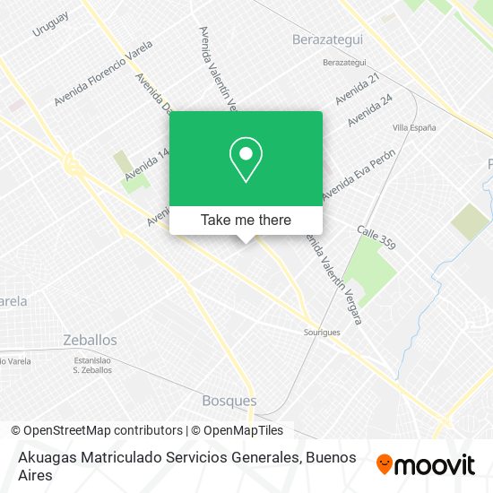 Akuagas Matriculado Servicios Generales map