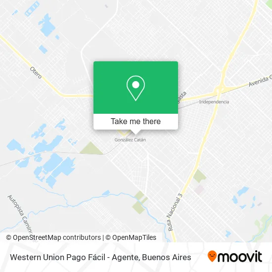 Mapa de Western Union Pago Fácil - Agente
