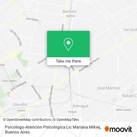 Mapa de Psicologo-Atención Psicológica Lic Mariana Mikiej