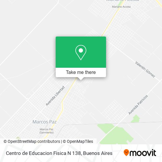 Mapa de Centro de Educacion Fisica N 138