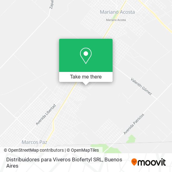 Distribuidores para Viveros Biofertyl SRL map