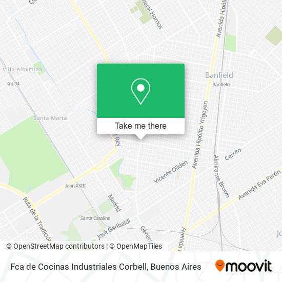 Fca de Cocinas Industriales Corbell map