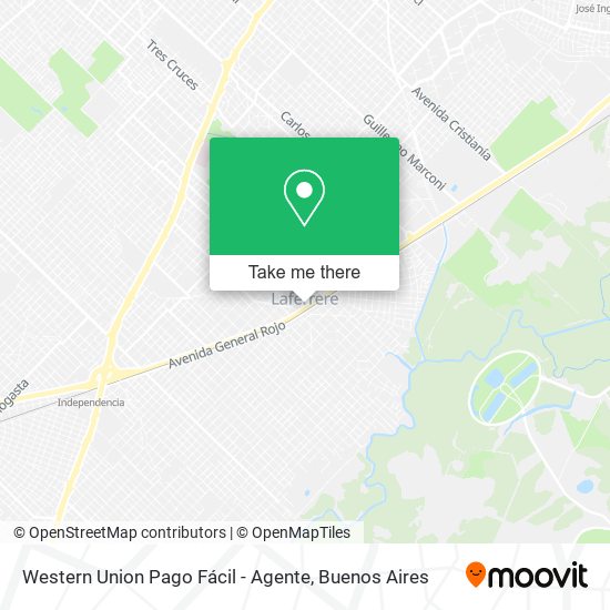 Mapa de Western Union Pago Fácil - Agente