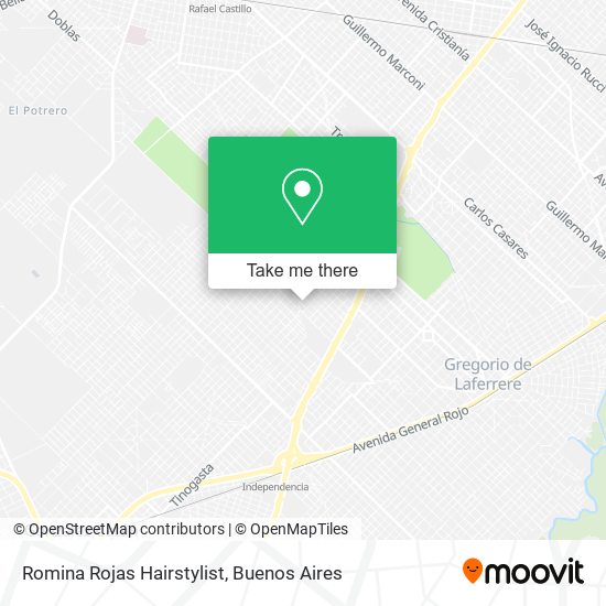 Romina Rojas Hairstylist map