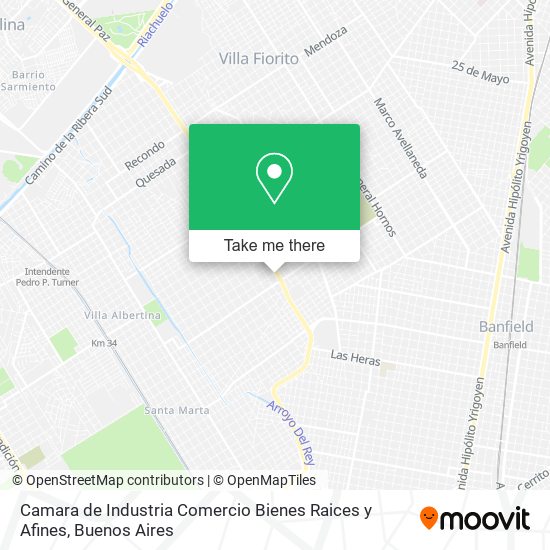 Camara de Industria Comercio Bienes Raices y Afines map