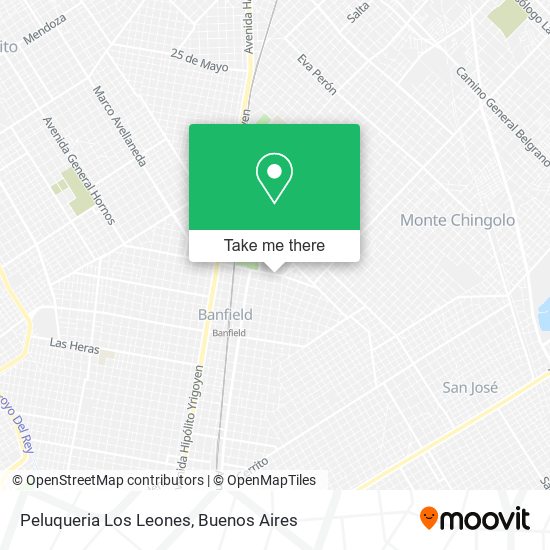 Peluqueria Los Leones map