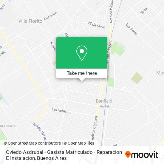 Oviedo Asdrubal - Gasista Matriculado - Reparacion E Instalacion map