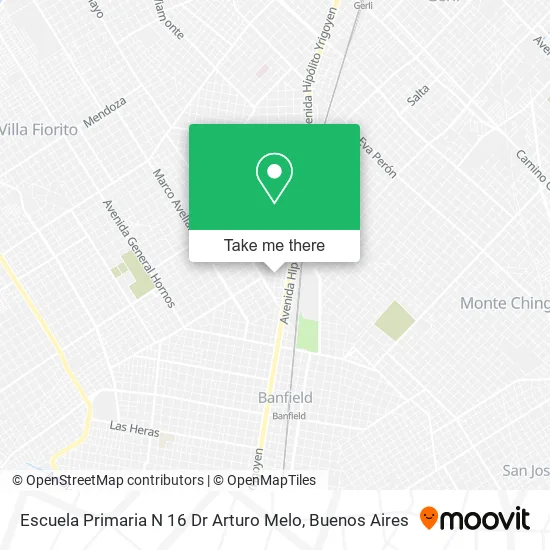 Mapa de Escuela Primaria N 16 Dr Arturo Melo