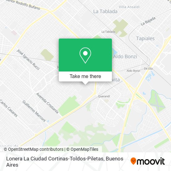 Lonera La Ciudad Cortinas-Toldos-Piletas map
