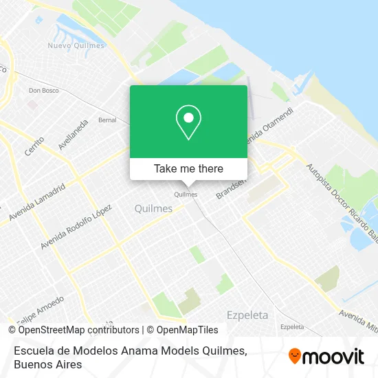 Escuela de Modelos Anama Models Quilmes map