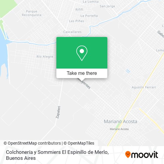 Colchonería y Sommiers El Espinillo de Merlo map