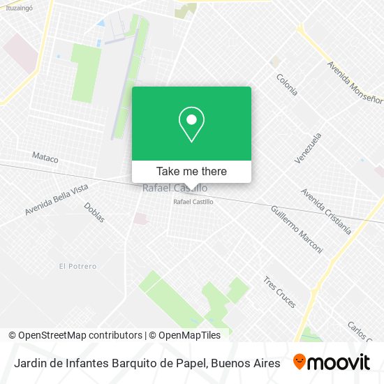 Jardin de Infantes Barquito de Papel map