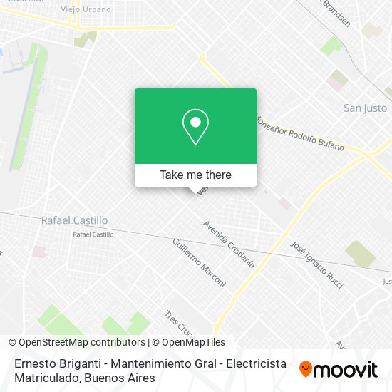 Ernesto Briganti - Mantenimiento Gral - Electricista Matriculado map