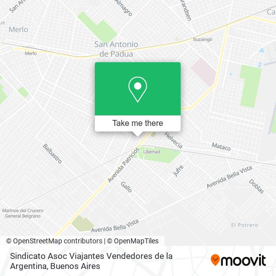 Sindicato Asoc Viajantes Vendedores de la Argentina map