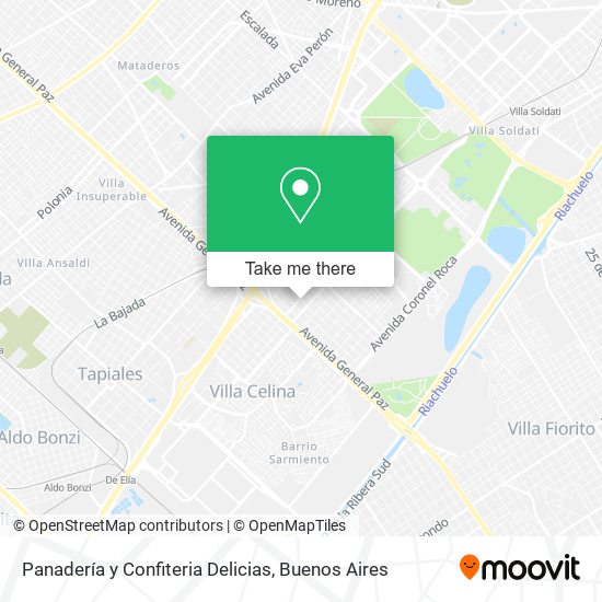 Mapa de Panadería y Confiteria Delicias