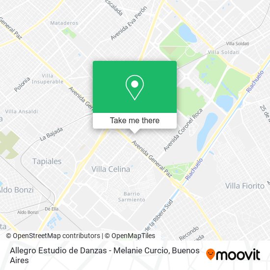 Mapa de Allegro Estudio de Danzas - Melanie Curcio