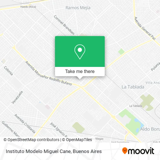 Instituto Modelo Miguel Cane map