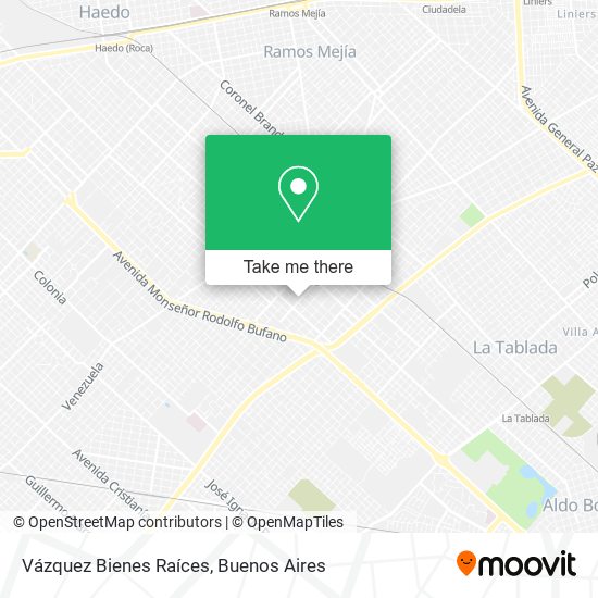 Vázquez Bienes Raíces map